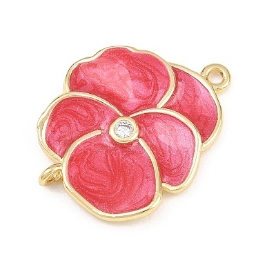 Brass Enamel Connector Charms KK-L275-57G-1