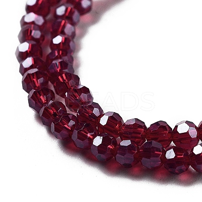 Electroplate Transparent Glass Beads Strands EGLA-A035-T3mm-A02-1