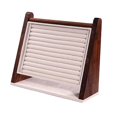 Walnut Wood Ring Display Stand PW-WG4FC6C-02-1
