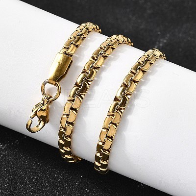 201 Stainless Steel Box Chain Necklaces for Men LS-STAS-V011-01A-G-1-1