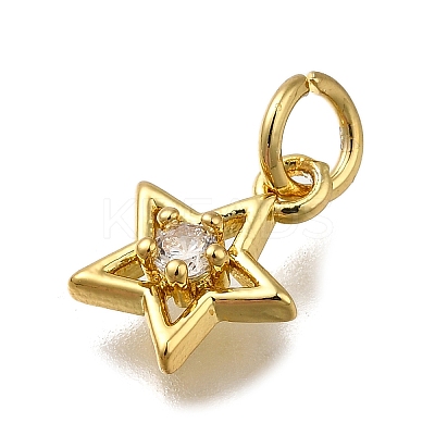Brass Micro Pave Cubic Zirconia Pendants ZIRC-I070-017G-1