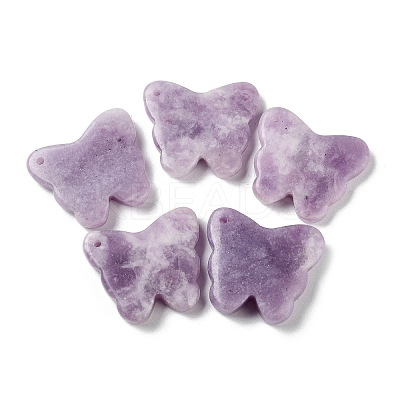 Natural Lepidolite/Purple Mica Stone Pendants G-D087-01G-1