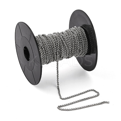Tarnish Resistant 304 Stainless Steel Rolo Chains CHS-K001-99D-1