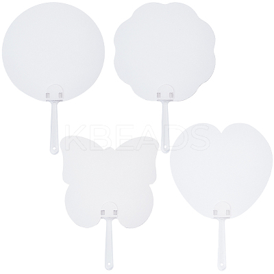 16Pcs 4 Styles Paper Hand Held Fan DIY-GF0010-32-1