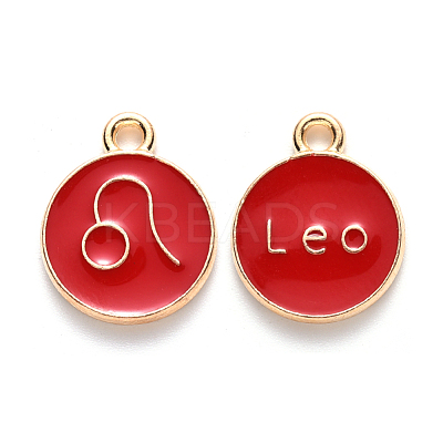 Alloy Enamel Pendants ENAM-S124-01B-07G-1