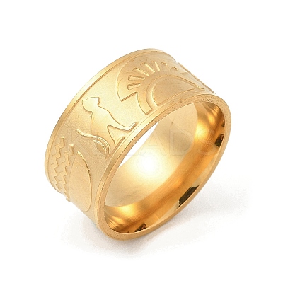 304 Stainless Steel Finger Rings for Women RJEW-F195-04G-1