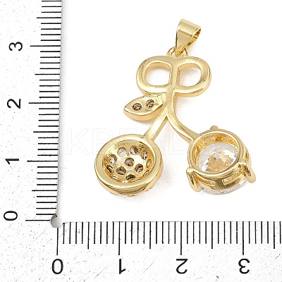 Brass Cubic Zirconia Pendants KK-L251-39G-1