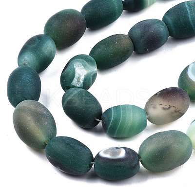 Natural Green Onyx Agate Beads Strands G-T131-60-1