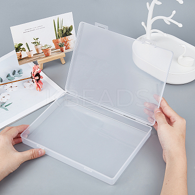 Wholesale BENECREAT 4Pcs Rectangle PP Plastic Bead Storage Container 