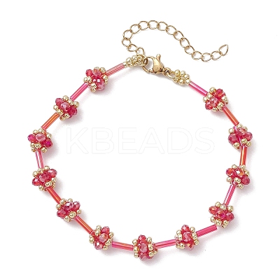 Glass Seed Beaded Bracelets for Women BJEW-MZ00216-02-1
