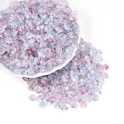 Baking Paint Transparent Glass Beads DGLA-T004-07C-1