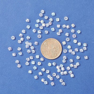 500Pcs Faceted Bicone Electroplate Glass Beads Strands EGLA-YW0001-08-1