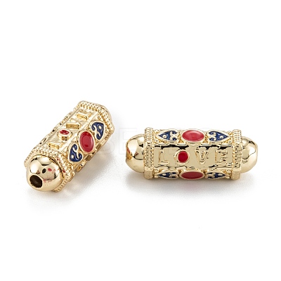Real 18K Gold Plated Brass Tube Beads KK-A155-23G-1
