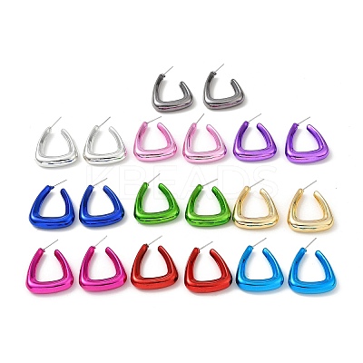 Triangle Acrylic Stud Earrings EJEW-P251-06-1
