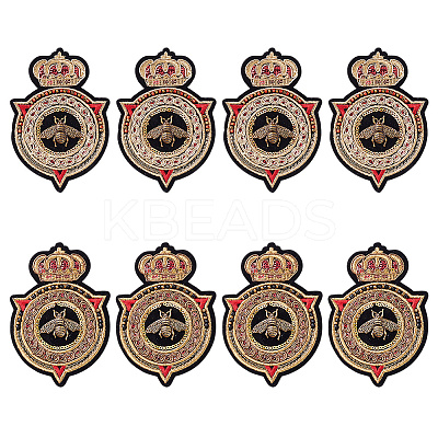 8Pcs 2 Styles Polyester with Iron Patches PATC-HY0001-82-1