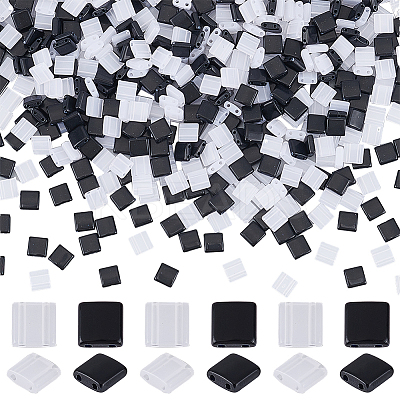 600Pcs 2 Colors Opaque Acrylic Slide Charms OACR-SC0001-39-1