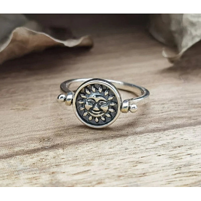 Zinc Alloy Finger Two Sided Rotatable Finger Rings FS-WG6AB10-04-1