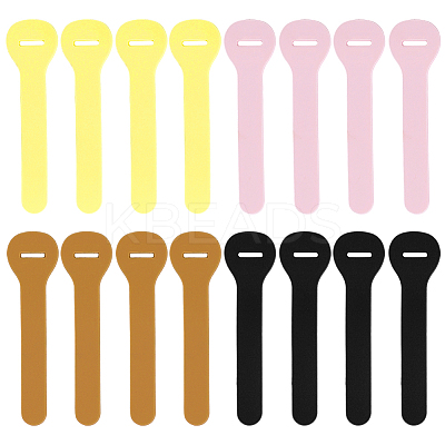 24Pcs 4 Colors PVC Zipper Pull Tabs PVC-GF0001-02B-02-1