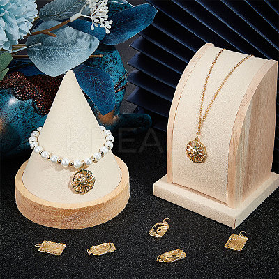 9Pcs 3 Style Rack Plating Brass Pendants KK-BBC0004-73-1