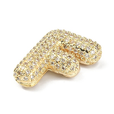 Rack Plating Brass Micro Pave Cubic Zirconia Pendants KK-Q790-01F-G-1