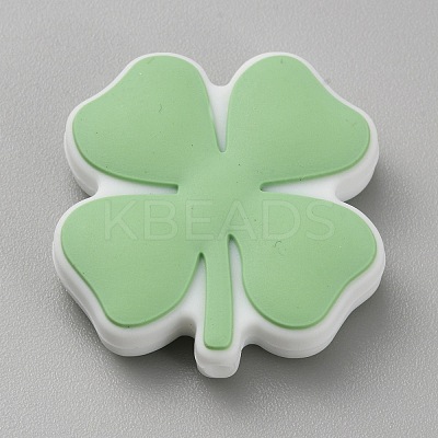 Clover Food Grade Eco-Friendly Silicone Beads SIL-WH0014-29B-1