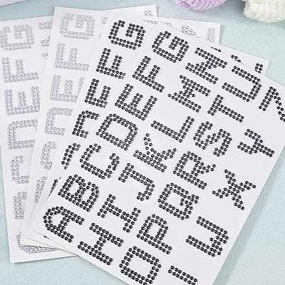 8 Sheets 2 Style Letter A~Z Acrylic Hotfix Rhinestone DIY-CP0012-54A-1