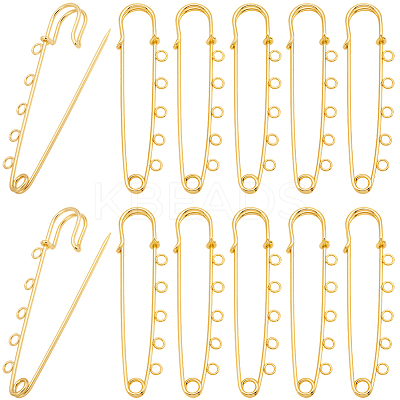 30Pcs Iron Brooch Findings  FIND-SC0020-46G-1