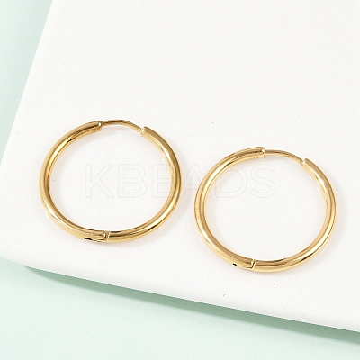 304 Stainless Steel Huggie Hoop Earrings EJEW-G272-02-20mm-G-1
