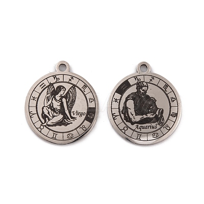 Non-Tarnish (Defective Closeout Sale: Scratched) 201 Stainless Steel Pendants STAS-XCP0001-91-1