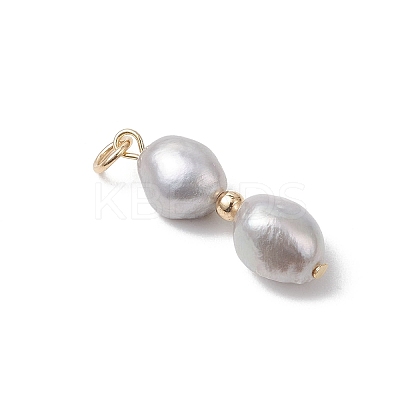 Natural Pearl Pendants PALLOY-JF04903-1