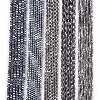 Electroplate Glass Beads Strands EGLA-A044-P2mm-B10-1