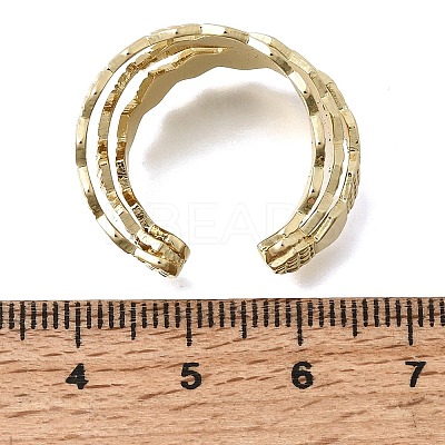 Brass Cuff Open Rings RJEW-F215-04G-1