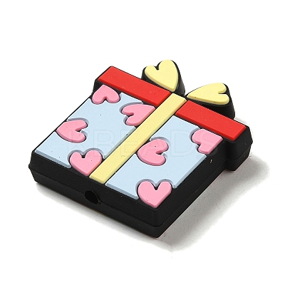 Valentine's Day Gift Box Food Grade Eco-Friendly Silicone Focal Beads SIL-Q022-04A-1