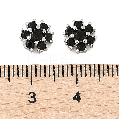 Brass Micro Pave Cubic Zirconia Beads KK-U056-15P-1