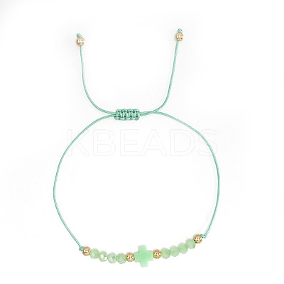 Bohemian Style Glass Braided Beads Bracelets EW0556-4-1