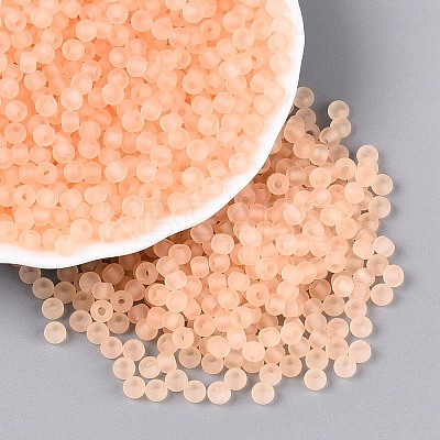 FGB Frosted Transparent Glass Seed Beads SEED-N013-02A-03-1
