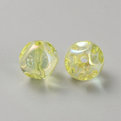 Plating Acrylic Beads OACR-WH20006-01F-1