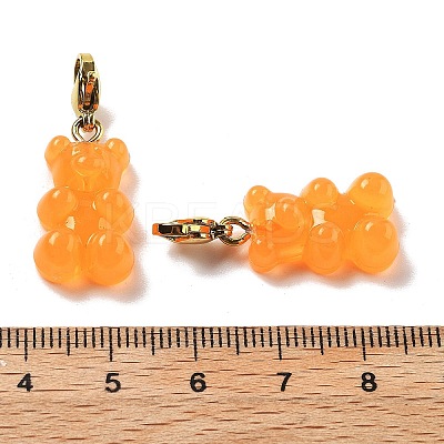 Bear Resin Pendant Decorations STAS-M092-01G-08-1