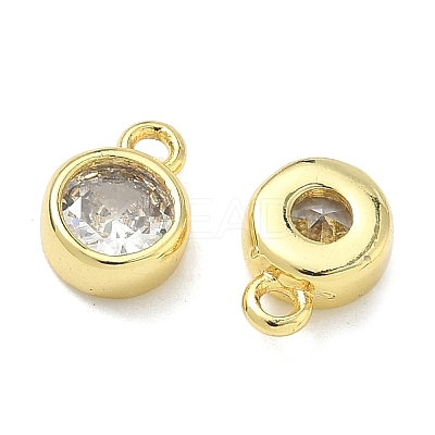 Brass with Clear Cubic Zirconia Pendants LS-KK-I476-12G-1