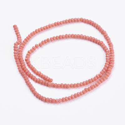 Opaque Solid Color Glass Bead Strands X-GLAA-F078-A03-1