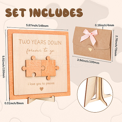 1 Set 2st Anniversary Gift For Boyfriend Girlfriend DJEW-SP0001-07C-1