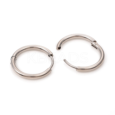 Tarnish Resistant 201 Stainless Steel Huggie Hoop Earrings LS-EJEW-L250-01J-P-1