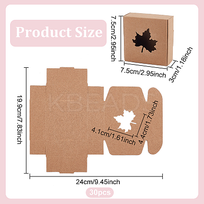 Folding Kraft Paper Cardboard Jewelry Gift Boxes LS-CON-WH0092-28-1