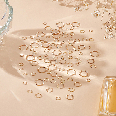 300Pcs 6 Colors Metal Open Jump Rings FIND-LP0002-15-1