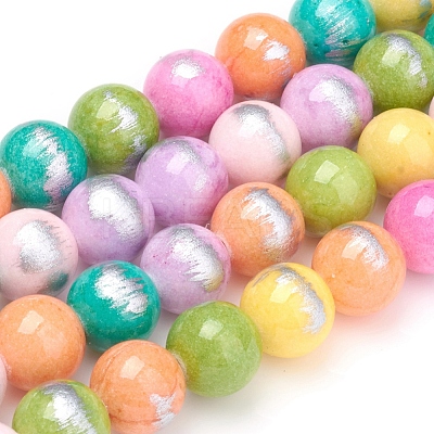 Natural Mashan Jade Beads Strands G-G833-10mm-14-1