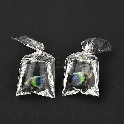 Resin Pendants with Iron Jump Ring LS-RESI-A015-03B-1