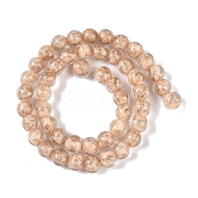 Handmade Gold Sand Lampwork Beads X-LAMP-Z009-01J-1