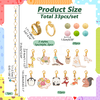 Animal DIY Knitting Tool Sets HJEW-NB00081-1