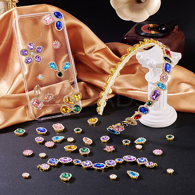 100Pcs Teardrop/Heart/Star Sew on Rhinestones FIND-TA0006-69D-1