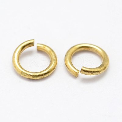 Brass Open Jump Rings KK-P096-08-D-1